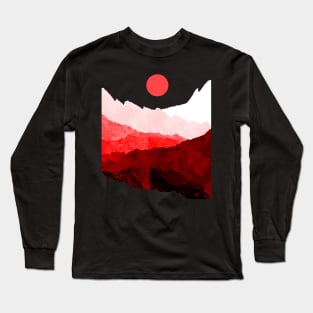 The red sun and hills Long Sleeve T-Shirt